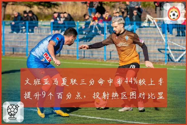 文班亚马夏联三分命中率44%较上季提升9个百分点,投射热区图对比显示弧顶出手占比激增